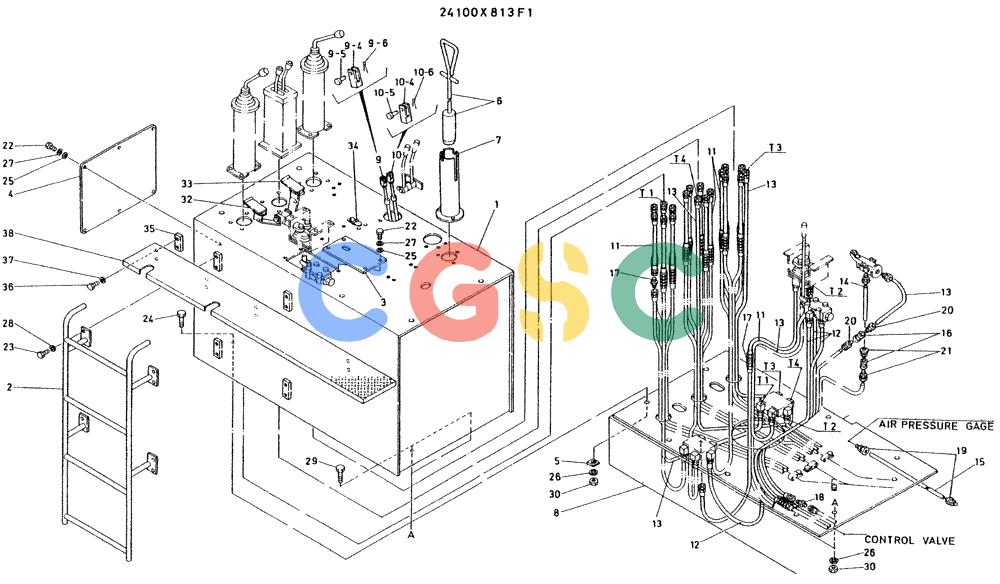 神钢零件查询(K935) - EXCAVATOR BTW L70106 - L70166, LU0067 (1/76-12/03) (10-008) - BASE ASSY, ELEVATED Kobelco