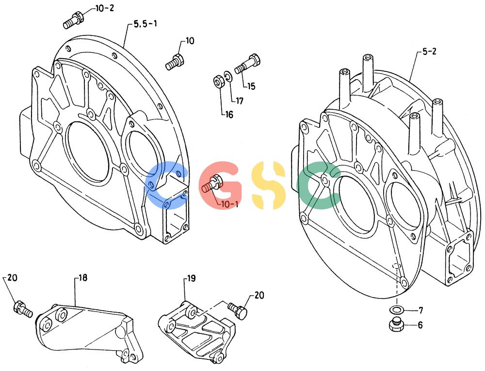 神钢零件查询(K903C) - EXCAVATOR ASN LE5701 (1/87-12/03) (01-004) - FLY WHEEL HOUSING & OTHER PARTS Kobelco