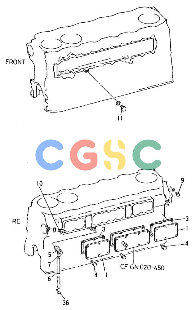 神钢零件查询(6D16-T) - MITSUBISHI DIESEL ENGINE - K909LC & MD240BLC (1/87-12/06) (01-036) - ENGINE ATTACHING PARTS Kobelco