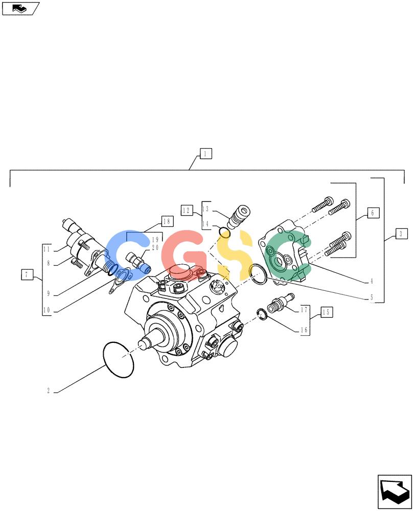 纽荷兰零件查询(E135B) - CRAWLER EXCAVATOR TIER 3 - ASN YH05-07001 (N8TA13006) (1/08-) (09-30[01]) - INJECTION PUMP ASSY New Holland Constructuion