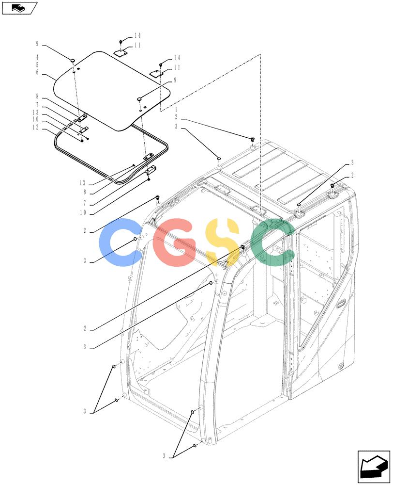 纽荷兰零件查询(E135BSRLC) - CRAWLER EXCAVATOR ASN YH06-08001 (01-062[06]) - CAB INSTALLATION New Holland Constructuion
