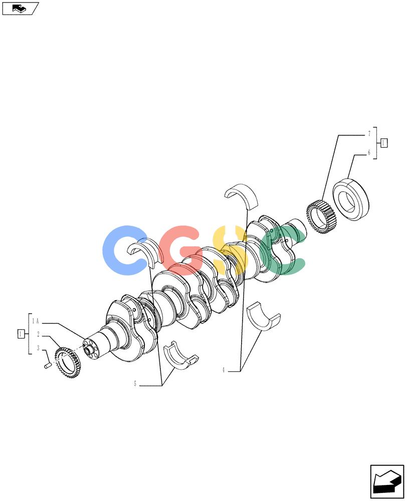 神钢零件查询(F4GE9684F J602) - ENGINE - 504375333 - 84250815 (1/13-) (10.103.01) - CRANKSHAFT (2852304) Kobelco