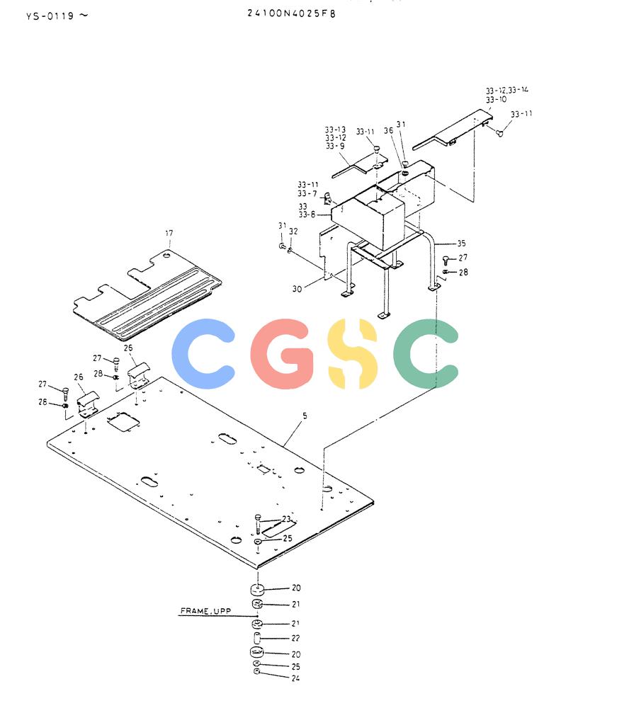 神钢零件查询(K916LC) - EXCAVATOR ASN YS0119 (1/87-12/03) (02-016) - PLATE ASSY,FLOOR(FOR KAI) Kobelco