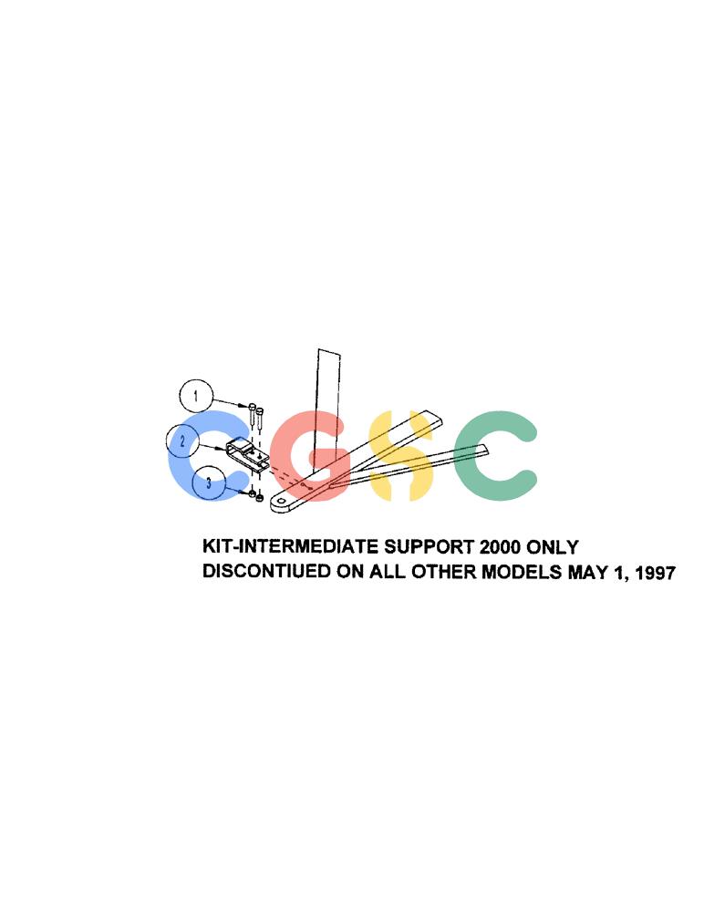 凯斯零件查询(2000) - CONCORD AIR SYSTEM (1/00-11/01) (E64) - KIT-INTERMEDIATE SUPPORT 2000 ONLY, DISC. ON ALL OTHER MODELS MAY 1, 1997, HITCH UPGRADE KIT Case Agriculture