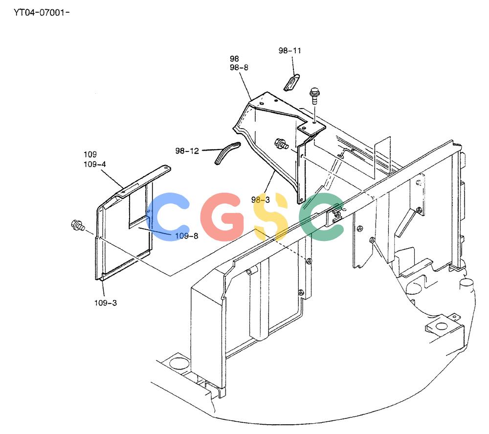 纽荷兰零件查询(BREAKER) - NIBBLER/BREAKER ATTACHMENT - E70SR ASN YT04-07001 (01-043) - GUARD INSTAL (NIBBLER & BREAKER) New Holland Constructuion