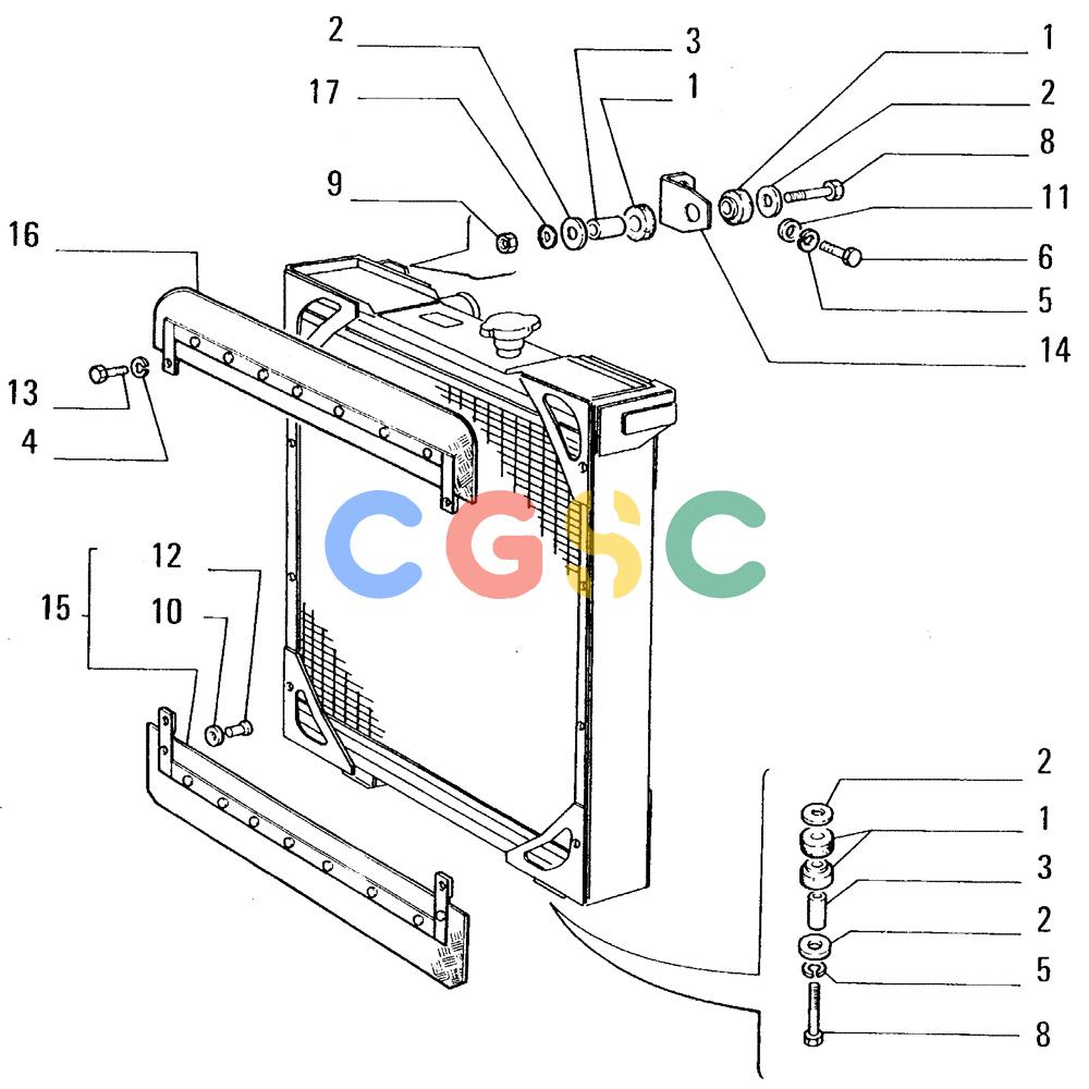 纽荷兰零件查询(FL14E) - CRAWLER LOADER (A4.01[002]) - RADIATOR (May 14 2009 10:54:00.1608 AM) New Holland Constructuion