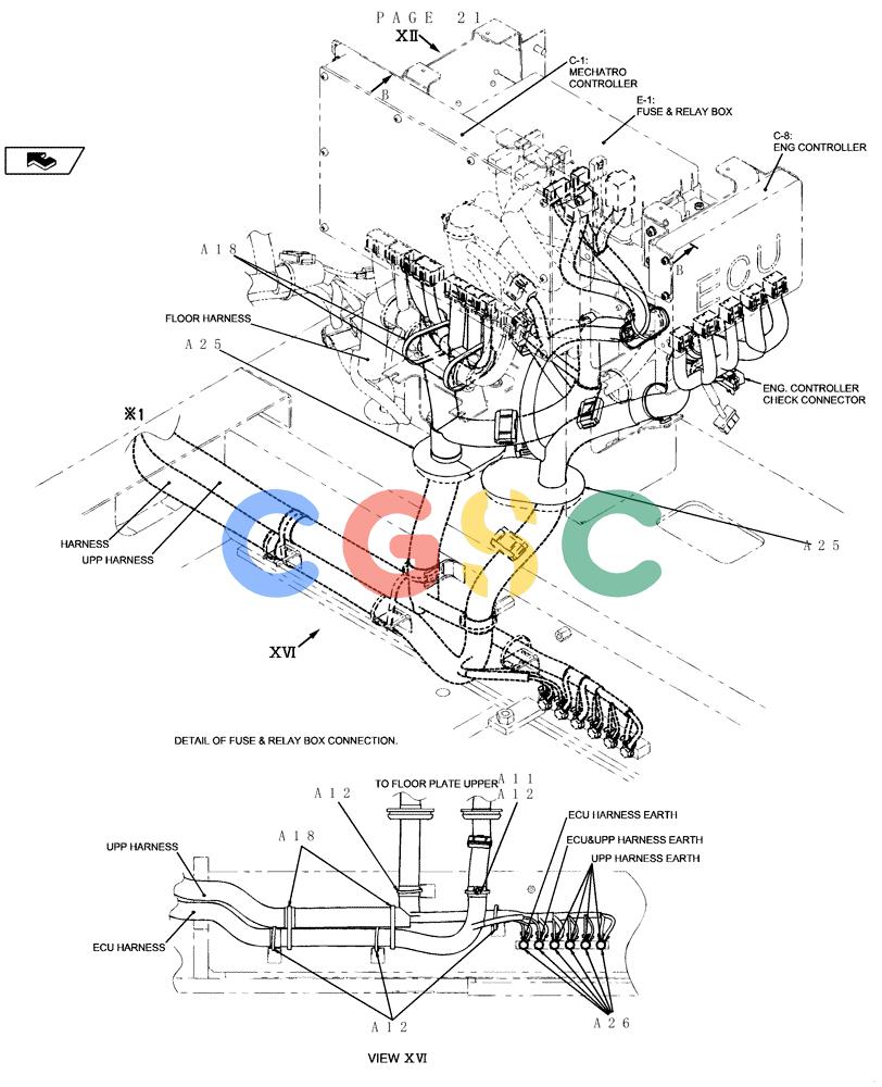 纽荷兰零件查询(E235BSR) - CRAWLER EXCAVATOR (5/07-) (1.220[20]) - ELECTRIC SYSTEM New Holland Constructuion