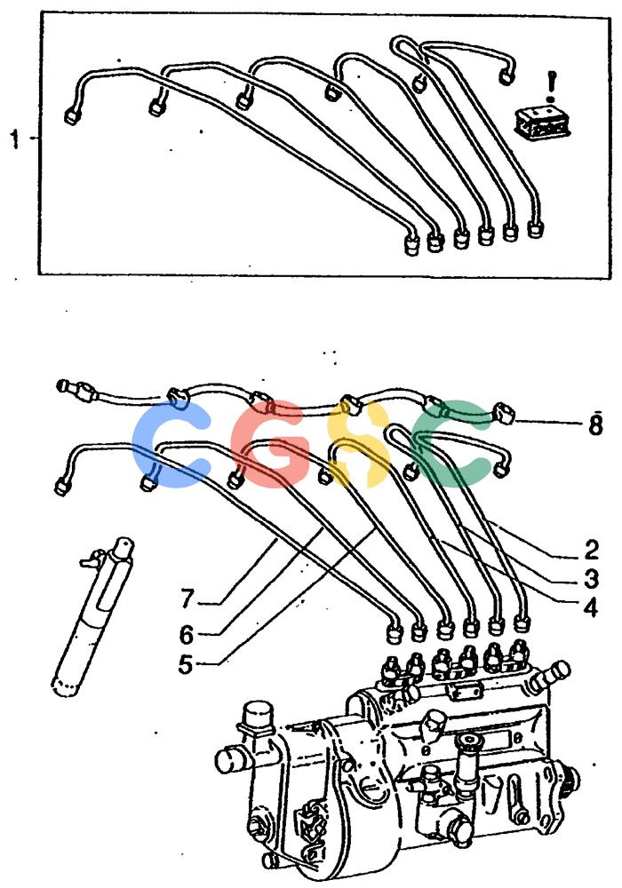 纽荷兰零件查询(65B) - MOTORGRADERS (A2.24[001A]) - INJECTION NOZZLES & LINES New Holland Constructuion
