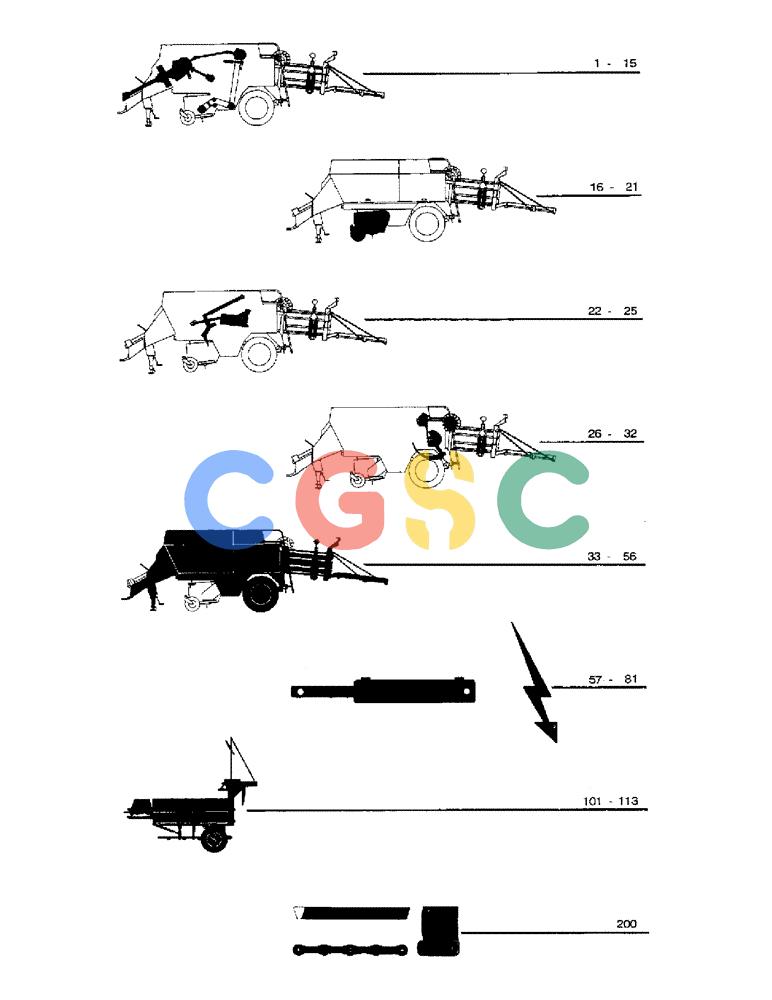 凯斯零件查询(110) - CASE IH QUADROBALE BALER (1/96-12/98) (00-H) - MAIN INDEX Case Agriculture