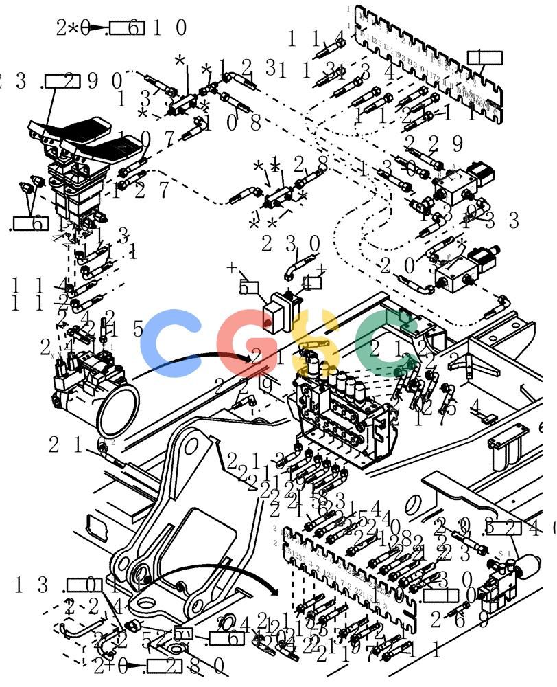 纽荷兰零件查询(EC215) - CRAWLER EXCAVATOR (11/99-) (20.641[002]) - HYDRAULIC SYSTEM CASCADE MOUNTING PARTS (S/N 721690-UP) New Holland Constructuion