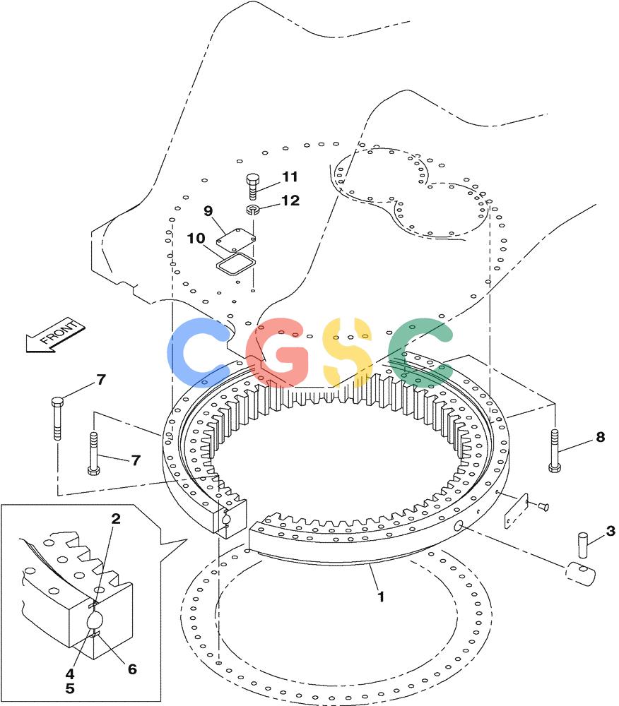 纽荷兰零件查询(E805) - CRAWLER EXCAVATOR (1/05-) (09-003-00[01]) - SWING COMPONENTS New Holland Constructuion