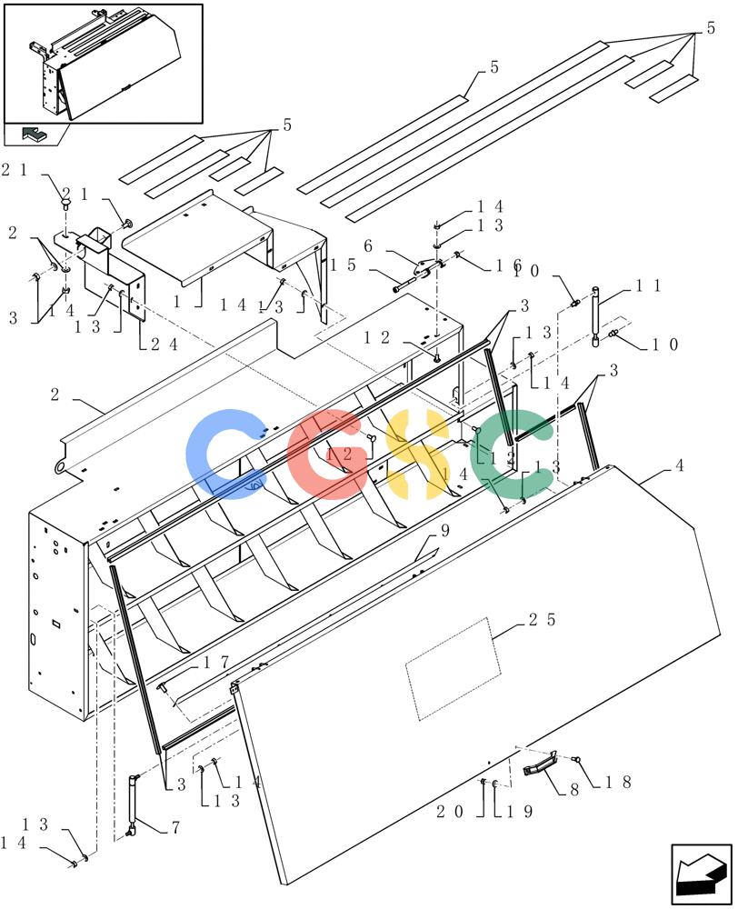 凯斯零件查询(LBX432S) - BIG RECTANGULAR BALER (3/03-12/08) (08.008[01]) - TWINE BOX, LH Case Agriculture
