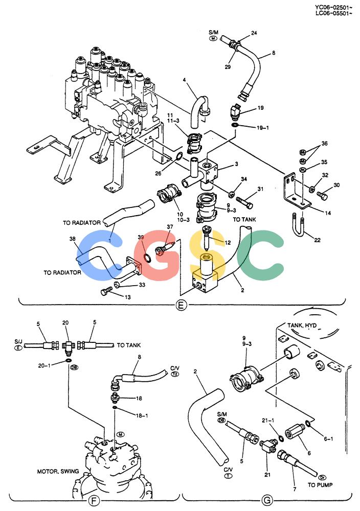 神钢零件查询(BREAKER) - NIBBLER/BREAKER ATTACHMENT - SK330, SK330LC DYNAMIC ACERA EXCAVATOR (9/04-) (01-013[02]) - HYD LINES, UPP [RETURN (NIBBLER & BREAKER)] Kobelco
