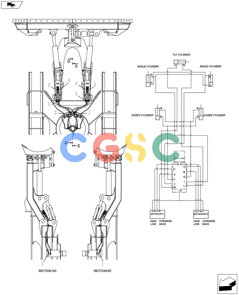 神钢零件查询(ED150-2) - BLADE RUNNER EXCAVATOR/DOZER ASN LH01-01001 (1/09-12/12) (02-019[02]) - HYDRAULIC LINES, LOWER (PTPA) Kobelco