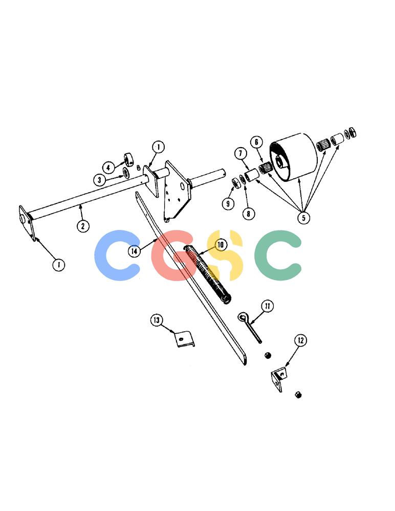凯斯零件查询(133) - CASE TWINE TIE RECTANGULAR BALER (1/57-12/62) (12[A]) - MAIN DRIVE BELT TIGHTENER ENGINE EQUIPPED BALERS Case Agriculture