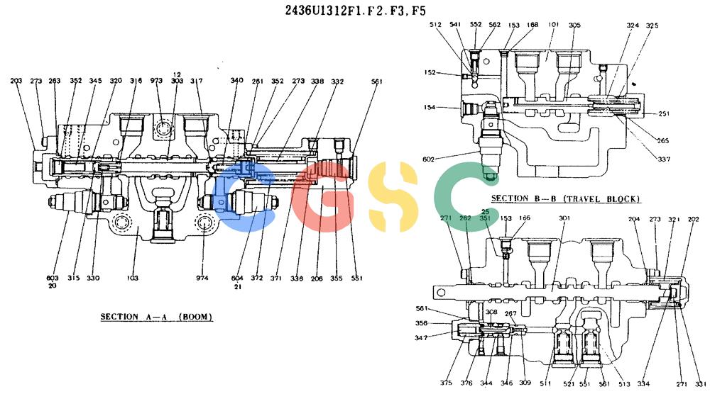 神钢零件查询(MD240BLC) - EXCAVATOR ASN LL1488 (1/80-12/06) (11-015[01]) - VALVE ASSY, CONTROL Kobelco