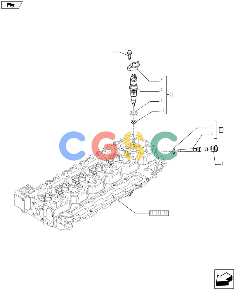 神钢零件查询(F4HFE613Z A005) - ENGINE 5801366340 - 84285367 (9/10-) (10.218.02) - INJECTION EQUIPMENT - INJECTOR (504129392) Kobelco