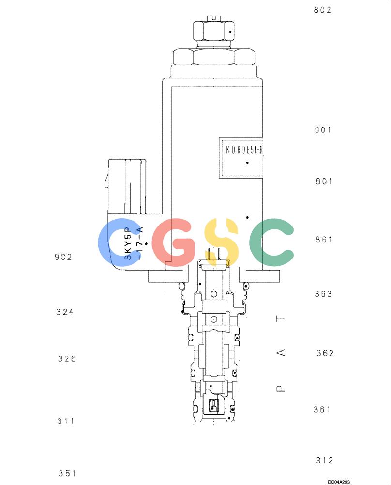 纽荷兰零件查询(EH160) - CRAWLER EXCAVATOR (9/03-) (08 -70[00]) - VALVE ASSY - SOLENOID (YB35V00003F1) New Holland Constructuion