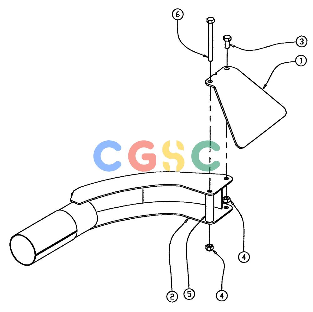 凯斯零件查询(438) - FLEX-AIR APPLICATOR - 2003 (3/03-10/03) (04-028) - DEFLECTOR ASSY, 2.5”, RH Case Agriculture