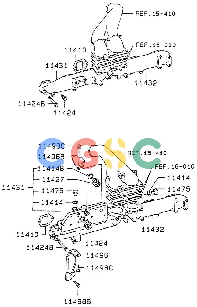 神钢零件查询(6D22-TC) - MITSUBISHI DIESL ENGINE - SK EXCAVATORS (1/06-12/06) (05-002) - INLET MANIFOLD Kobelco