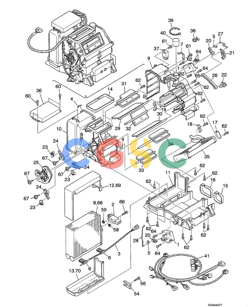 纽荷兰零件查询(E130) - CRAWLER EXCAVATOR (N.A.) (1/06-) (09 -43[00]) - AIR CONDITIONER ASSY (YT20M00004F1, F2) New Holland Constructuion