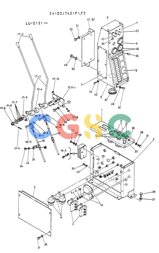 神钢零件查询(K935) - EXCAVATOR SUPPLEMENT ASN LU00154 (1/76-12/03) (07-012) - PANEL ASSY, INST Kobelco