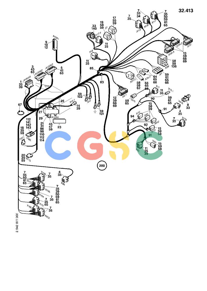 纽荷兰零件查询(EC450) - CRAWLER EXCAVATOR (SN: 750001-UP) (11/99-) (32.413[001]) - CABLE HARNESS BRACKET (S/N 750004-UP) New Holland Constructuion
