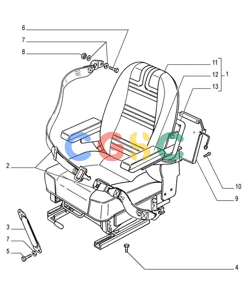 纽荷兰零件查询(FD255) - CRAWLER DOZER (N.A. VERSION) (7/95-) (5.667[01]) - OPERATOR'S SEAT New Holland Constructuion