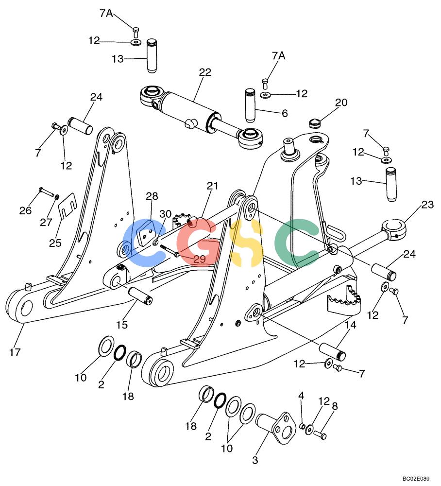 纽荷兰零件查询(D85) - CRAWLER DOZER - NA (1/06-) (09-01) - FRAME, LIFT - CYLINDERS, MOUNTING New Holland Constructuion