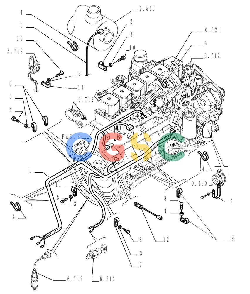 纽荷兰零件查询(D150) - CRAWLER DOZER (1/05-) (6.711[01]) - ELECTRICAL SYSTEM - ELECTRIC WIRING New Holland Constructuion