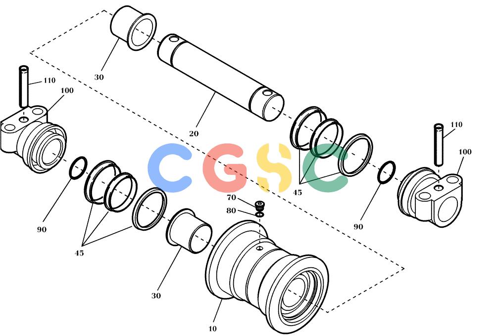 纽荷兰零件查询(EC450) - CRAWLER EXCAVATOR (SN: 750001-UP) (11/99-) (06.150[002]) - IDLER ROLLER (S/N 750002-UP) New Holland Constructuion