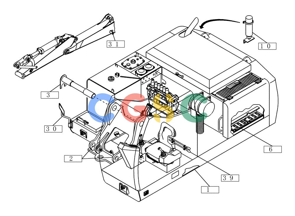 纽荷兰零件查询(EC215) - CRAWLER EXCAVATOR (11/99-) (01.300[001]) - FRAME UPPER CARRIAGE WITH MOUNT. PARTS (S/N 721501-7215655) New Holland Constructuion