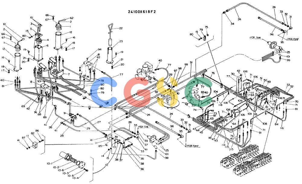 神钢零件查询(K935) - EXCAVATOR BTW L70106 - L70166, LU0067 (1/76-12/03) (03-001) - CONTROL ASSY, P/N 24100X618F2 Kobelco