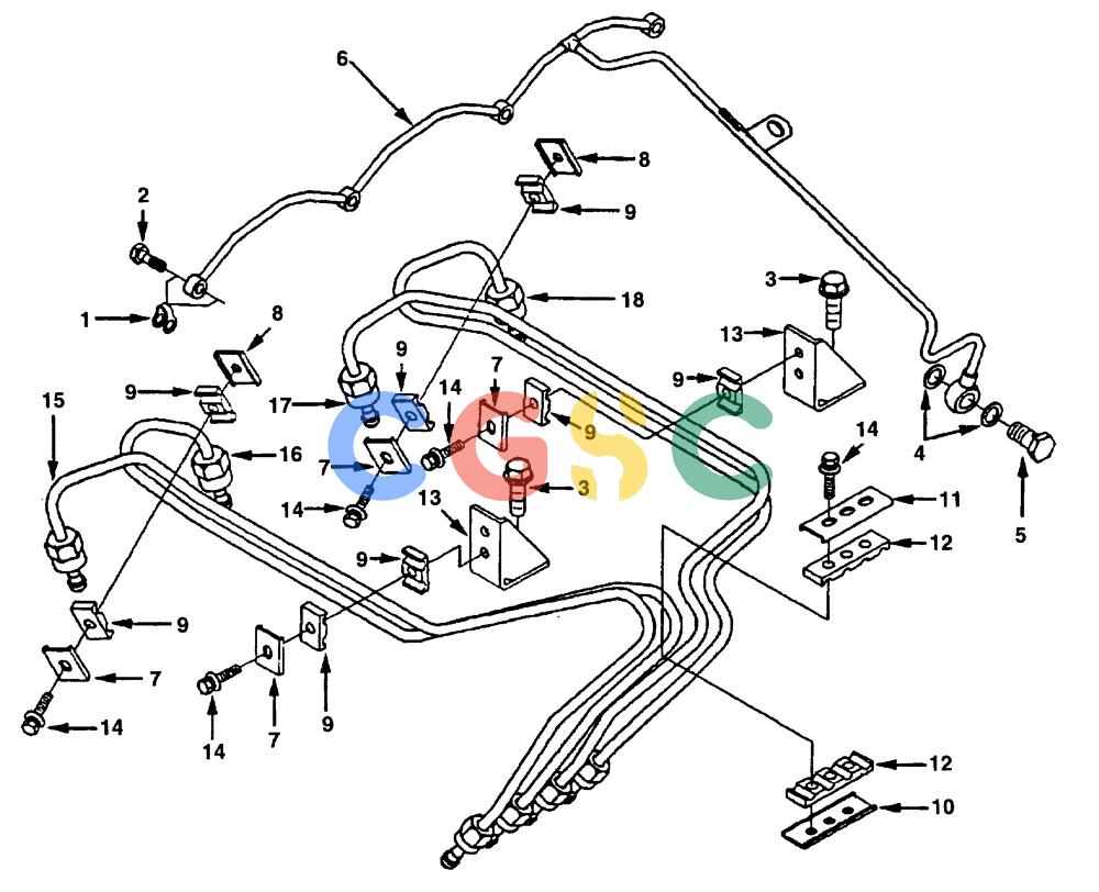 纽荷兰零件查询(DC100) - CRAWLER DOZER (N.A. VERSION) (4/00-) (0.202[01]) - PIPING - INJECTION PUMP DC70 - DC80 - DC100 New Holland Constructuion