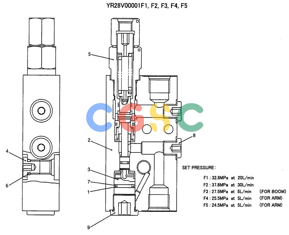 纽荷兰零件查询(E70SR) - MIDI CRAWLER EXCAVATOR ASN YT04-07175 (07-055) - VALVE ASSY, HOLDING New Holland Constructuion