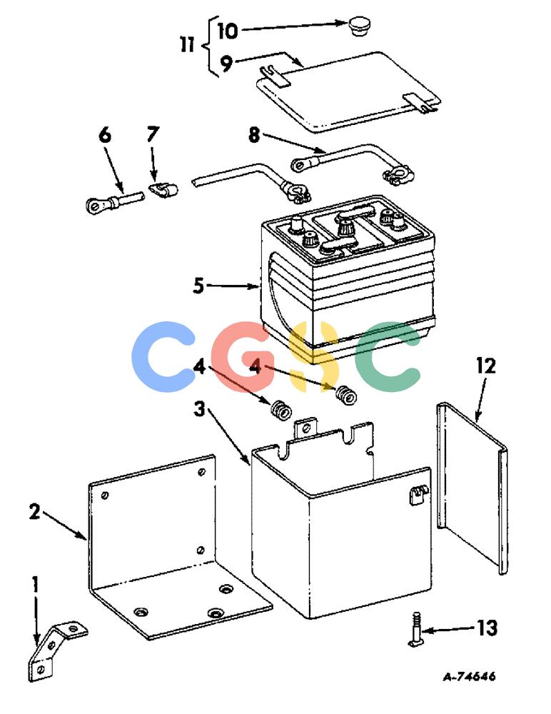 凯斯零件查询(37) - INTERNATIONAL HARVESTER RECTANGULAR BALER (1/63-12/88) (B-54) - WISCONSIN ENGINE ATTACHMENT ELECTRICAL SYSTEM, 6 VOLT Case Agriculture