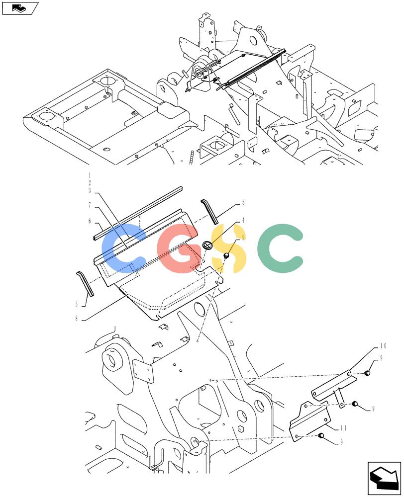 纽荷兰零件查询(E135BSRLC) - CRAWLER EXCAVATOR ASN YH06-08001 (01-069[11]) - GUARD INSTALLATION New Holland Constructuion