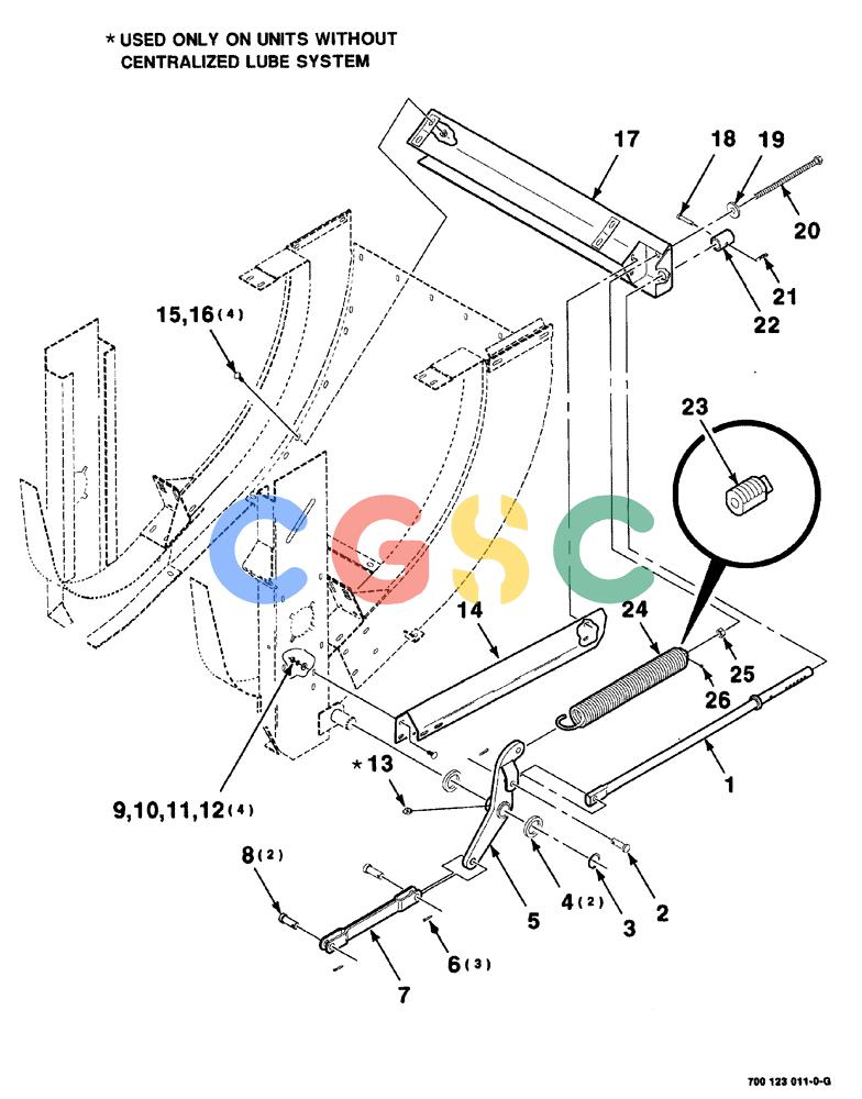 凯斯零件查询(8575) - CASE IH MID-SIZE RECTANGULAR BALER (NORTH AMERICA) (1/95-12/00) (03-008) - PICKUP FLOTATION ASSEMBLY Case Agriculture