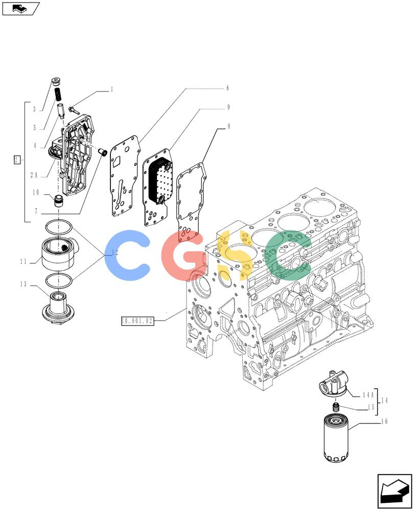 神钢零件查询(F4HFE413J A003) - ENGINE 5801404986 - 84371228 (1/10-) (10.408.01) - HEAT EXCHANGER - ENGINE (2855778 - 2852525) Kobelco