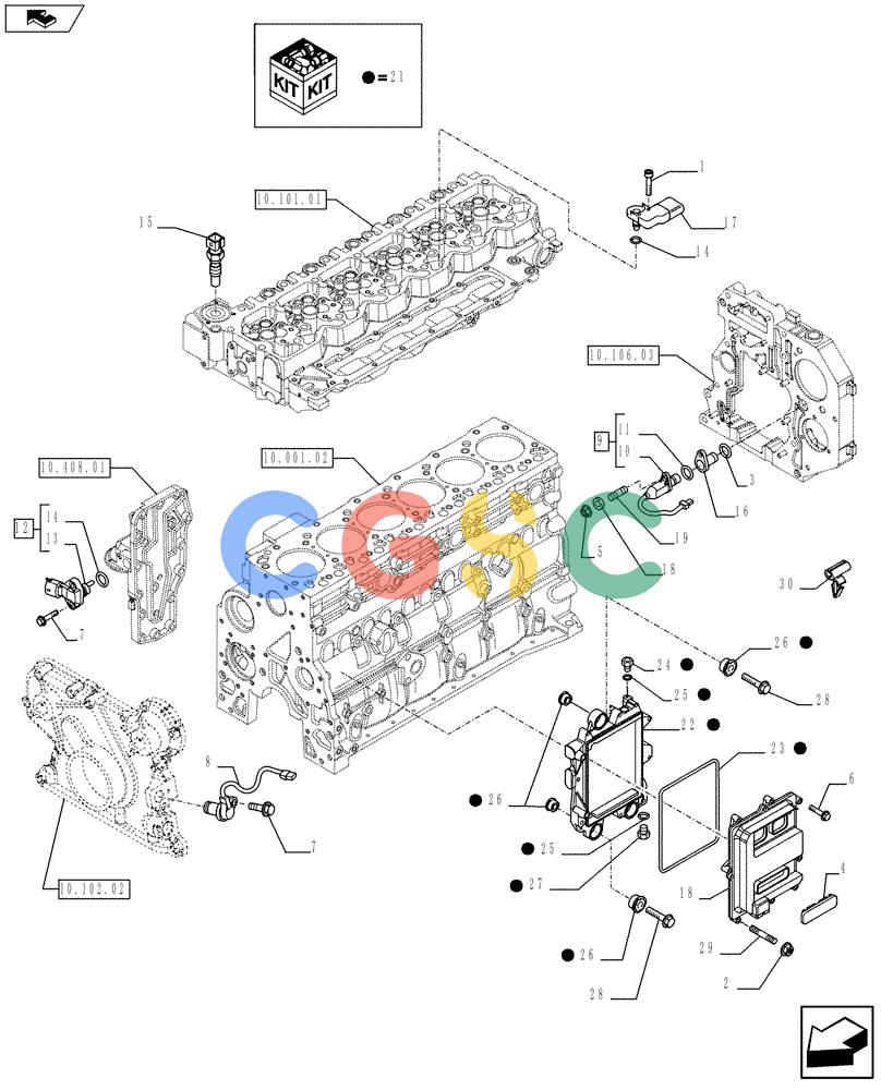 神钢零件查询(F4HFE613Z A005) - ENGINE 5801366340 - 84285367 (9/10-) (55.640.01) - ELECTRONIC INJECTION (504092213) Kobelco