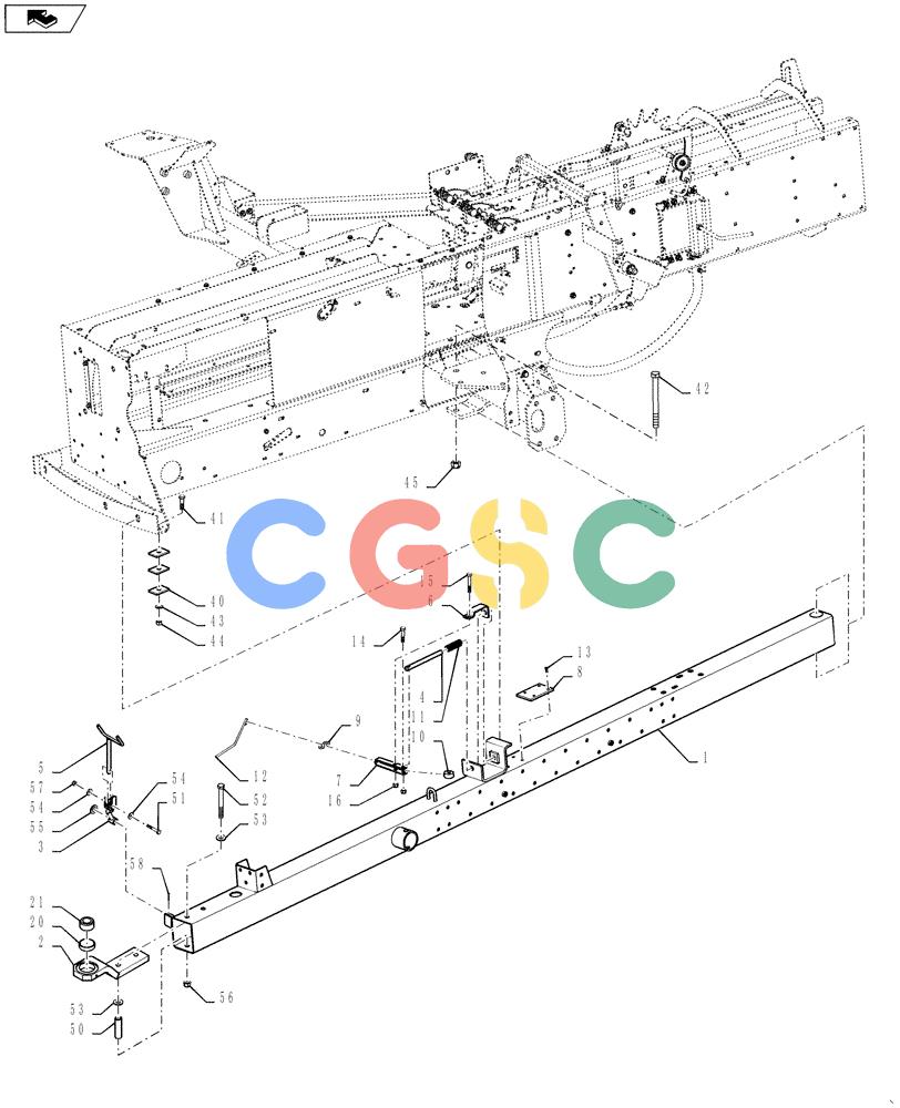 凯斯零件查询(SB541C) - SMALL SQUARE BALER (9/09-12/10) (39.110.01[3]) - TONGUE, AUSTRALIA Case Agriculture