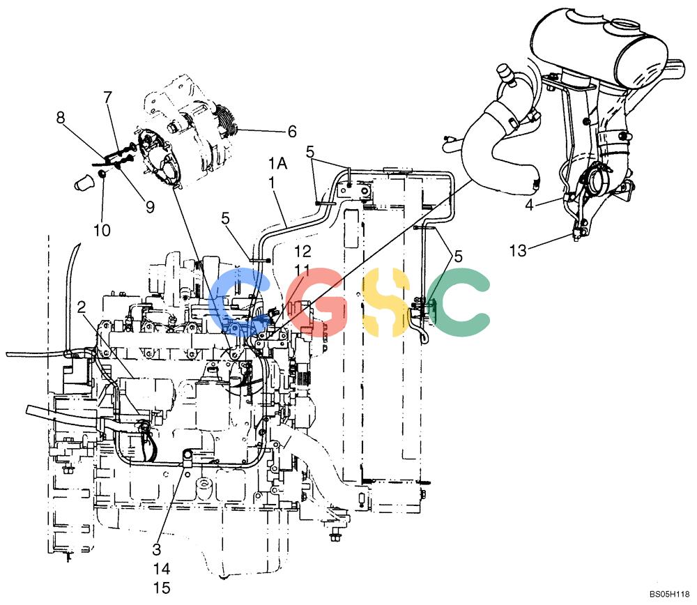 纽荷兰零件查询(DC75) - CRAWLER DOZER (8/04-) (04-09) - HARNESS, ENGINE (RIGHT-HAND SIDE) - ALTERNATOR New Holland Constructuion