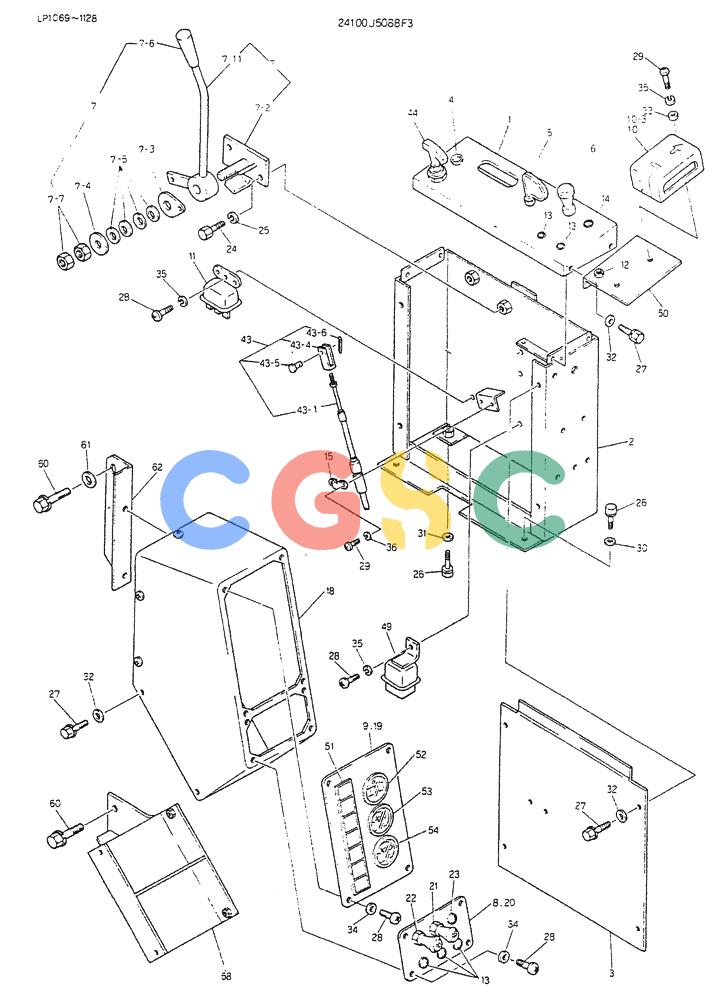 神钢零件查询(K905LC) - EXCAVATOR BTW YP0115 - YP0301 (1/85-12/03) (06-013) - PANEL ASSY, INST (P/N-24100J5088F3) Kobelco