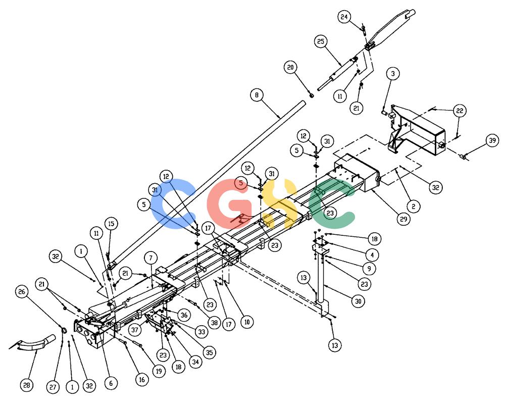 凯斯零件查询(438) - FLEX-AIR APPLICATOR - 2003 (3/03-10/03) (04-034) - BOOM GROUP, 2.5”, INNER, RH, 70’ Case Agriculture