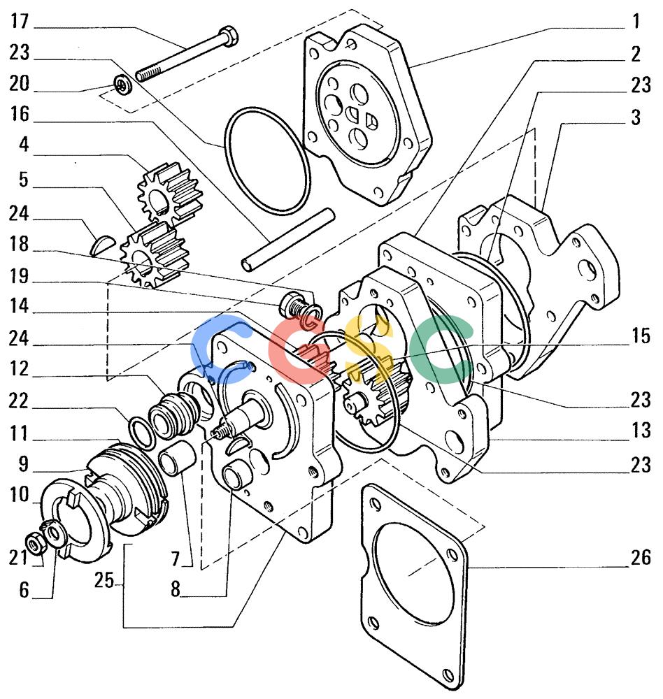 纽荷兰零件查询(FL14E) - CRAWLER LOADER (B1.11[001]) - OIL PUMP New Holland Constructuion