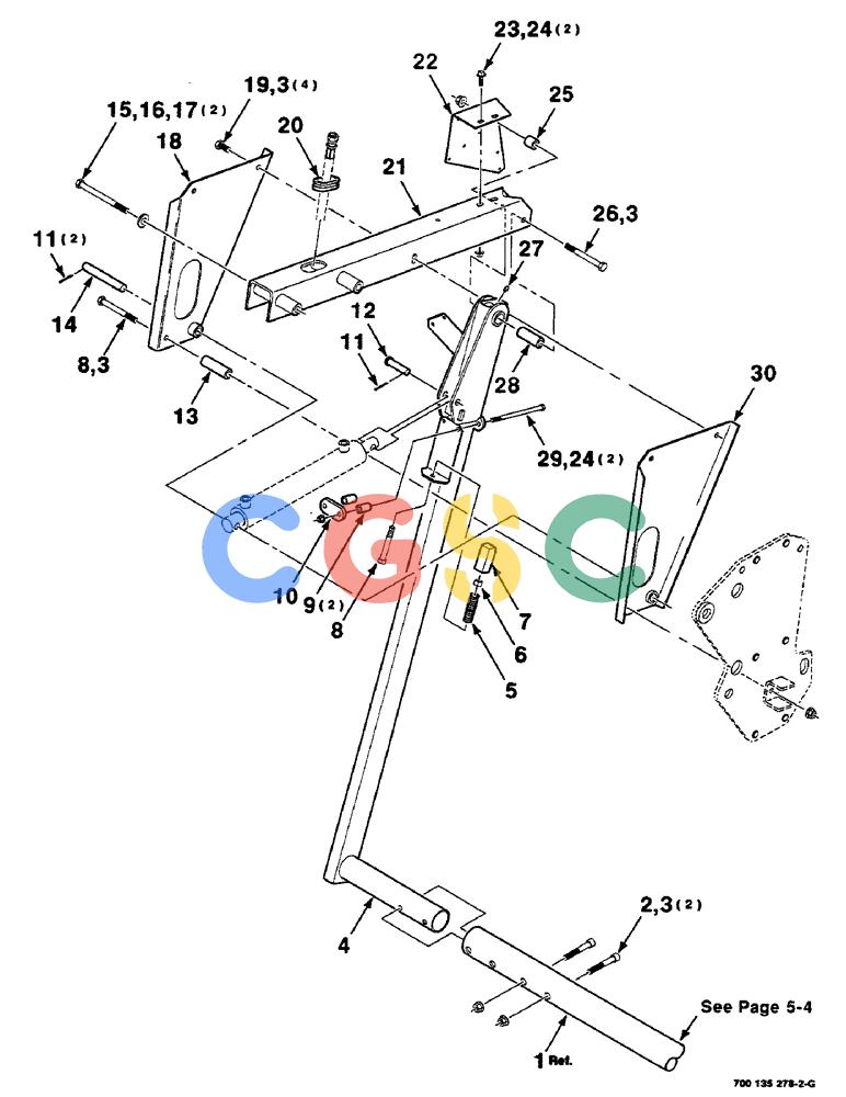 凯斯零件查询(RS551) - CASE IH ROUND BALER (1/99-12/00) (5-06) - KICKER ASSEMBLY, RIGHT Case Agriculture