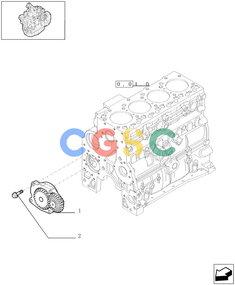 神钢零件查询(F4GE9484A J602) - ENGINE 504209732 - 87527545 (1/07-12/10) (0.30.0[01]) - OIL PUMP - ENGINE (504099880) Kobelco