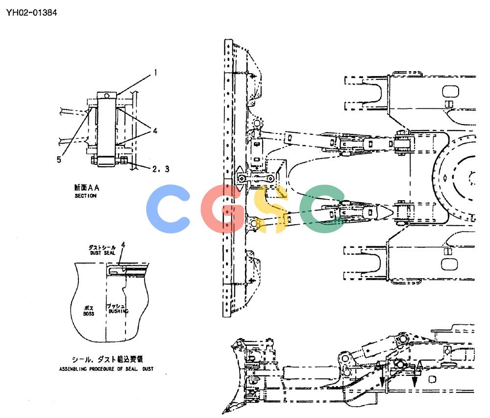 神钢零件查询(ED150) - BLADE RUNNER EXCAVATOR/DOZER ASN YH02-01384 (4/02-12/03) (02-018) - DOZER INSTAL Kobelco