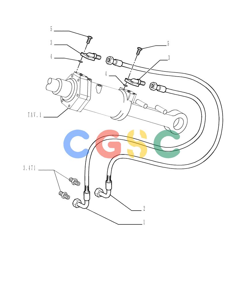 纽荷兰零件查询(DC150LT) - CRAWLER DOZER (6/00-) (9.470[02]) - TILT CYLINDER - OPTIONAL CODE 76066231 New Holland Constructuion