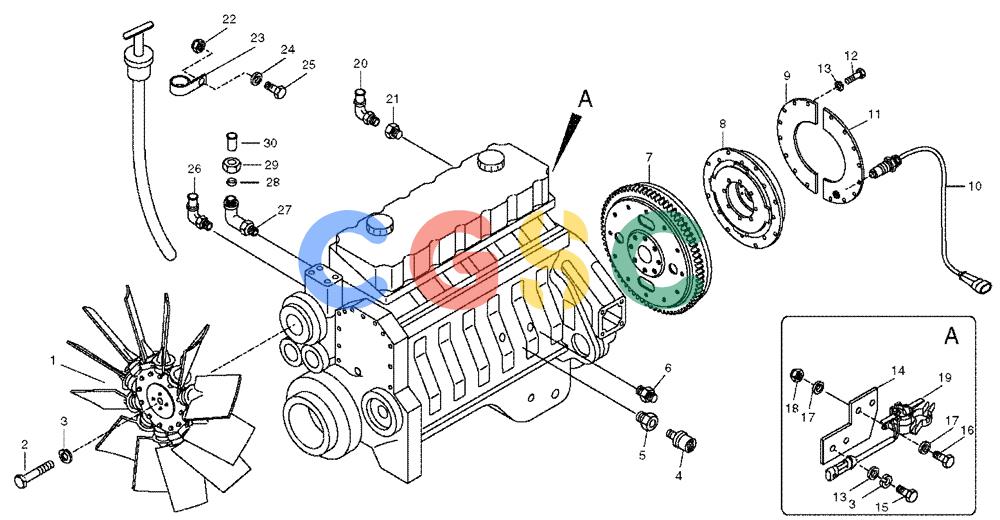 纽荷兰零件查询(AD300) - ARTICULATED DUMP TRUCK (1/01-) (0.083/3[01]) - ENGINE - ACCESSORIES New Holland Constructuion
